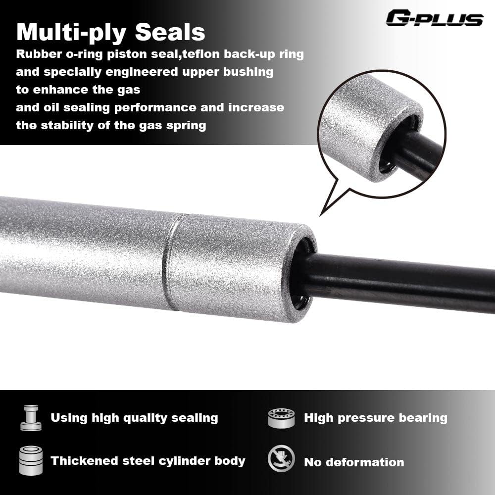 G-PLUS Lift Support Truck Tailgate AssistShock Struts Bar Compatible with Chevy Silverado/GMC Sierra1500 2500HD 3500HD 2007-2018 Matt Silver Gas Spring Struts