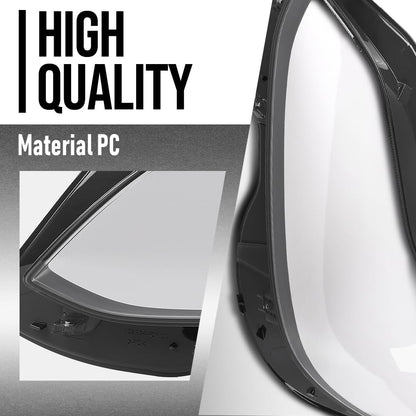 G-PLUS Headlight Lens Cover Compatible with Benz W212 E-Class E350 E550 2014 2015 2016 A2129063303, 2129063303 Left Side Front Headlamp Lens Cover Clear