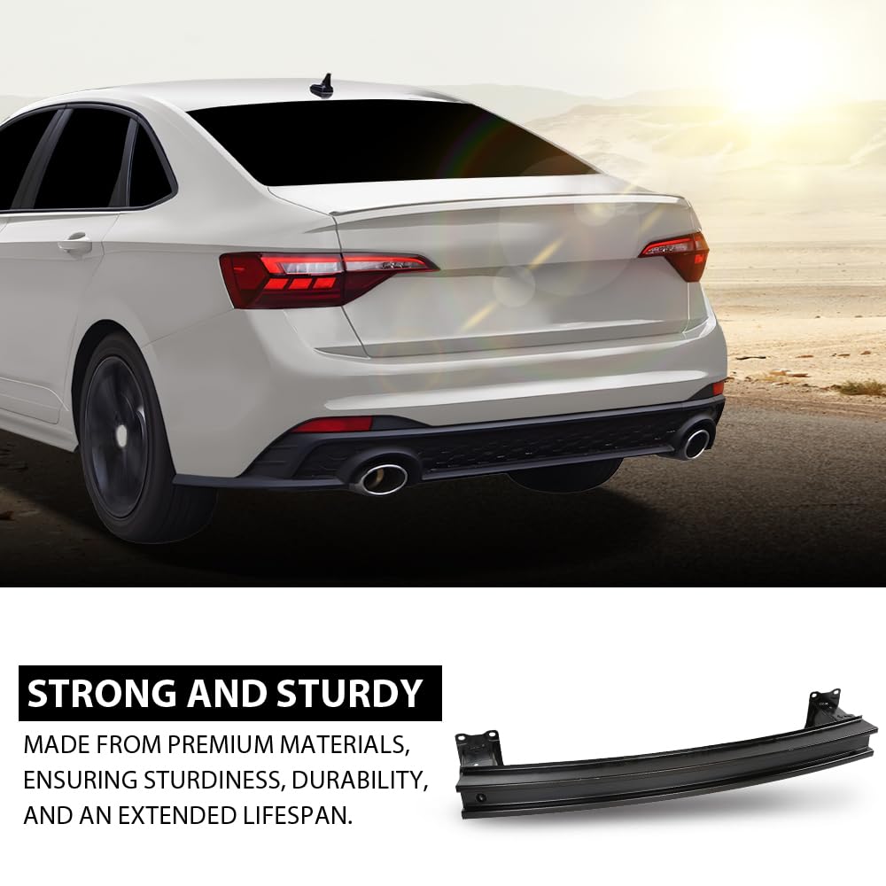 G-PLUS Rear Bumper Reinforcement Steel Compatible with Volkswagen Jetta 2019-2023 17A807305E, VW1106136