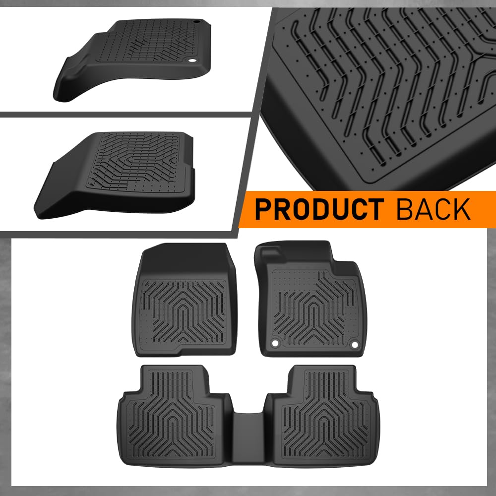 G-PLUS Floor Mats 3PCS Compatible with Honda Accord Sedan 2018 2019 2020 2021 2022 TPE All Weather Full Cover Protection 3 Piece,1st & 2nd Row Floor Liners