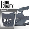 G-PLUS Front Bumper Cover Fascia Compatible with Volvo S60 V60 2019-2021 Fit Models without Headlight Washer and Parallel Park Assist 397964230, 36011940