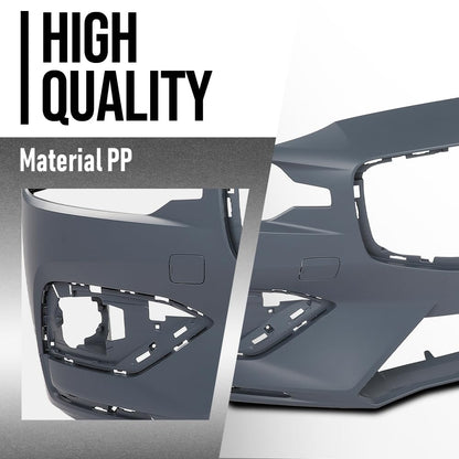 G-PLUS Front Bumper Cover Fascia Compatible with Volvo S60 V60 2019-2021 Fit Models without Headlight Washer and Parallel Park Assist 397964230, 36011940
