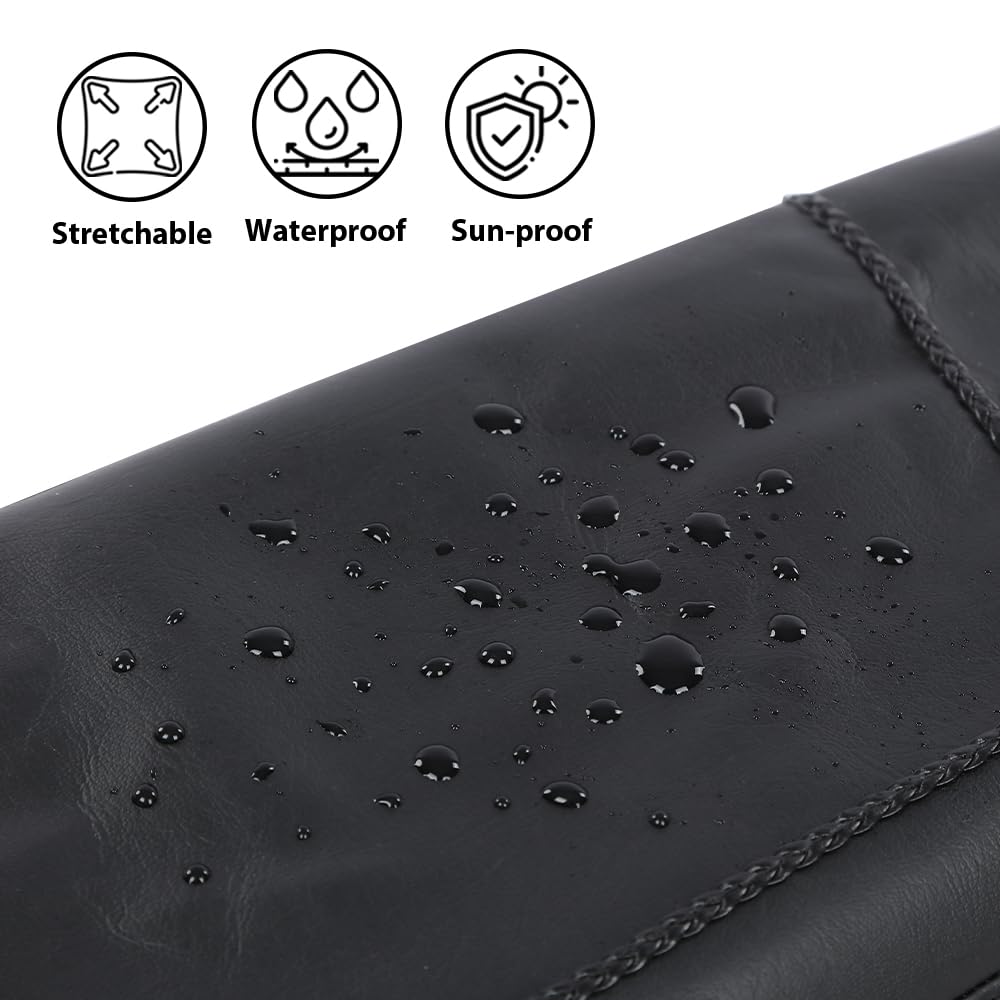G-PLUS Pair Plain Hard Leather Saddlebag Speaker Lid Covers Fit 1993-2013 Touring Road King Electra Road Street Glide