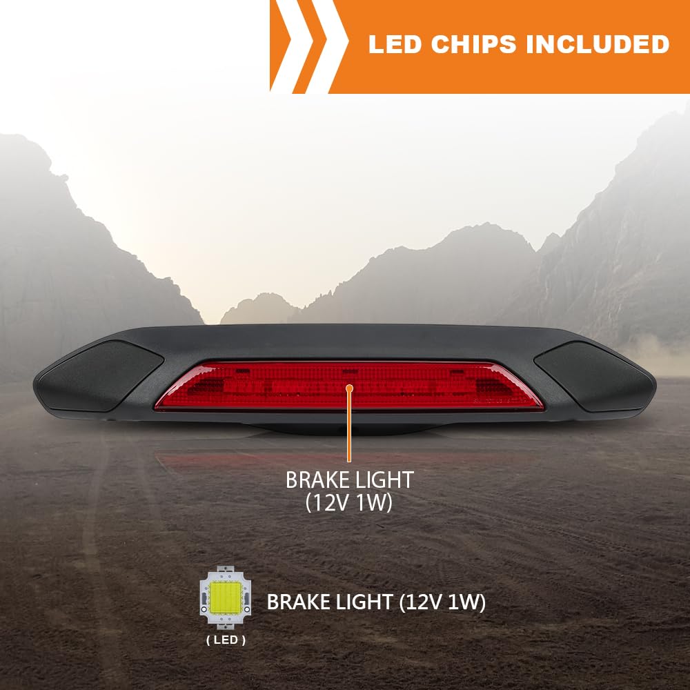 G-PLUS Third Brake Light Stop Lamp Compatible with Ford Transit 150 250 350 350HD 2018-2019 | OE Replacement | Backup Camera Ready | Family-First Safety