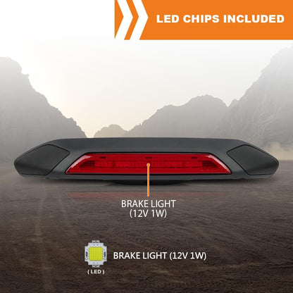 G-PLUS Third Brake Light Stop Lamp Compatible with Ford Transit 150 250 350 350HD 2018-2019 | OE Replacement | Backup Camera Ready | Family-First Safety