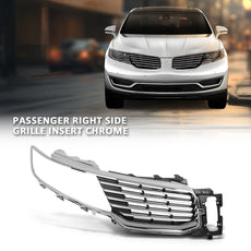 G-PLUS Bumper Grille Insert for Lincoln MKX 2016-2018 Black Silver Right Side Product Details