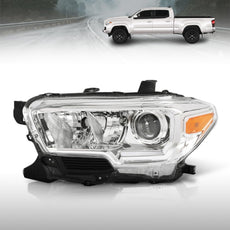 G-PLUS Headlight Assembly for Toyota Tacoma 2019-2023 White Left Side Close-up View