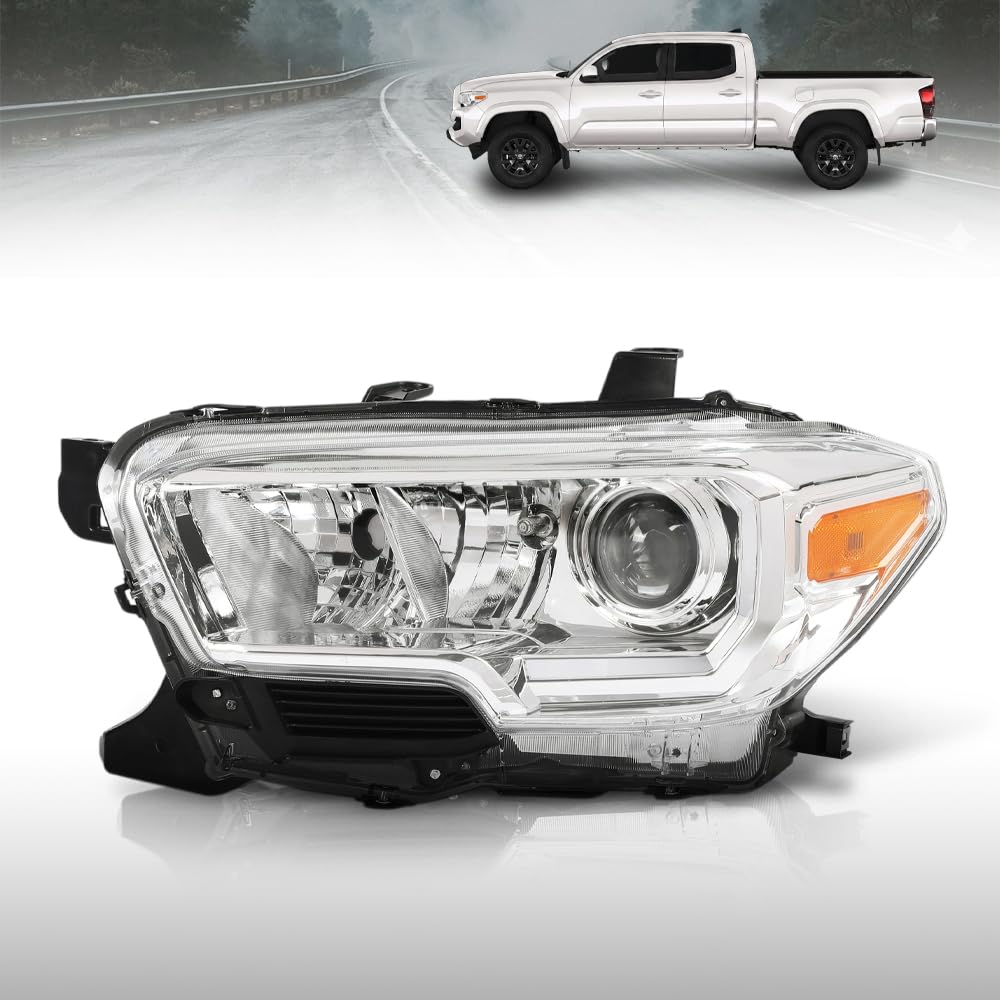 G-PLUS Headlight Assembly Left Side Compatible with Toyota Tacoma SR Crew Cab/Extend Cab Pickup 2019-2023 White