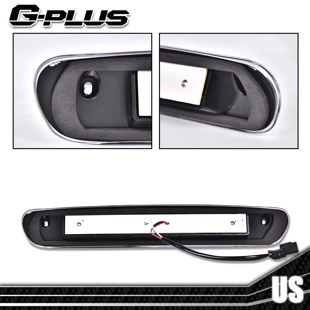 G-PLUS LED Third Brake Light Compatible With 07-14 Chevy Silverado/GMC Sierra,3RD LED Bar Brake/Cargo Light,Type X (Smoky lens Black Housing Amber Reflector)