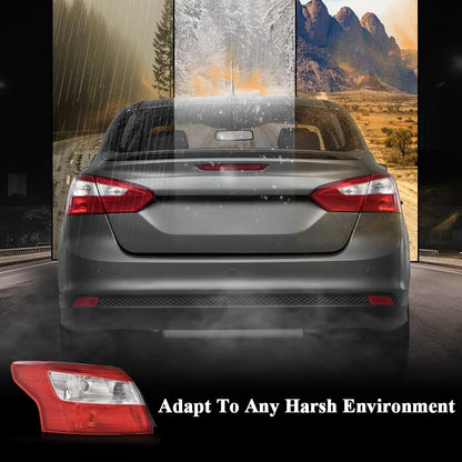 G-PLUS Rear Tail Light Compatible with 2012 2013 2014 Ford Focus 4-Door DM5Z13405E (Compatible 4-Door Sedan Model) Luces Traseras, Faros Traseros Brake Lamp w/o Bulbs Left Driver SideAssembly