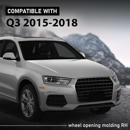 G-PLUS Right Front Fender Flare Wheel Opening Molding Arch Trim Compatible with Audi Q3 2015-2018 Passenger Side Wheel Flare AU0853718 8U0853718CGRU