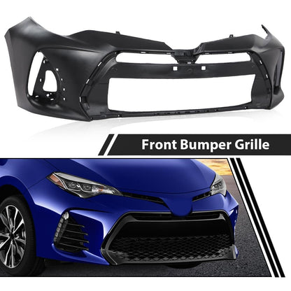G-PLUS Primered Front Bumper Cover Fascia Compatible with Toyota Corolla Sedan 4-Door SE & XSE Models Only 2017 2018 2019, TO1000424, 191275425794