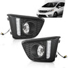 G-PLUS Front Bumper Driving Fog Lights W/Wiring US Compatible with Honda Fit Hatchback 4-Door 2015-2017 Black