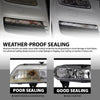 G-PLUS Parking Light Driver and Passenger Side Pair Compatible with Audi Q7 2007 2008 2009 4L0953041A, AU2530103, 4L0953042A, AU2531103 Black