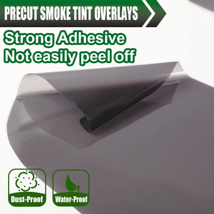 G-PLUS Front Headlight Side Precut Smoke Tint Compatible with 2011-2020 Chrysler 300 300C