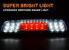 G-PLUS Rear LED Third Brake Light Compatible with Chevy Silverado/GMC Sierra 1500/2500HD/3500 2014 2015 2016 2017 2018,3rd Cargo Led Tail Lamps Smoky Lens Chrome Housing