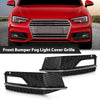 G-PLUS Front Bumper Fog Light Grilles Cover Trim Honeycomb Black with Black Ring Compatible with Audi A5 S-line/S5 2013-2017/Only Fit for S-Line Bumpers, NOT for Standard Bumpers 8T0807681M 8T0807682M
