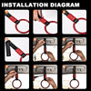G-PLUS JDM Tsurikawa Ring Round Subway Train Bus Car Handle Hand Straps Drift Charm, Rear Bumper Warning Ring (Red)