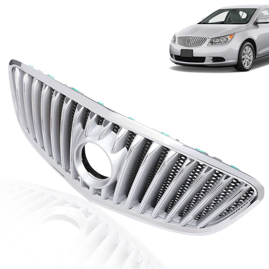 G-PLUS Front Upper Bumper Grille Grill Chrome Compatible with 2010-2013 Buick Lacrosse