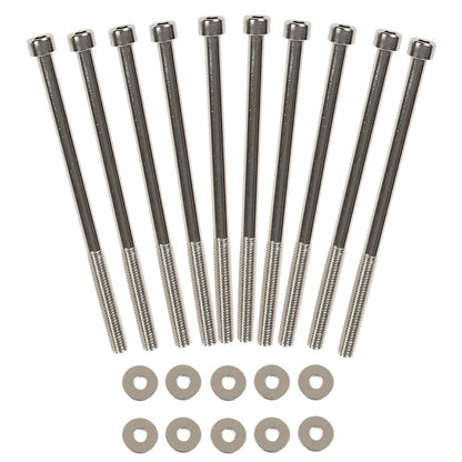 G-PLUS Intake Manifold Bolts Stainless Steel Kit Compatible with GEN III IV LSX (LS1 LS2 LS3 LS6 LS7) Chevy V8 Engines Intake Manifold Bolts 10pcs Engine LS Series