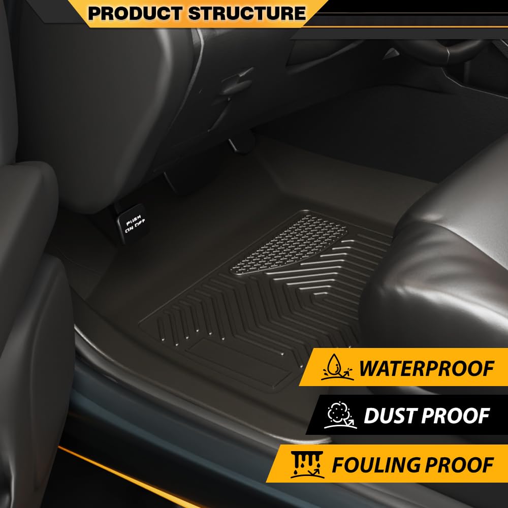 G-PLUS TPE Cargo Liners Compatible with Honda CRV 2023 2024 2025(Include Hybrid) Full Cover Protection All Weather, Floor Liners Car Accessories Black 1st & 2nd & 3rd Row 4PCS