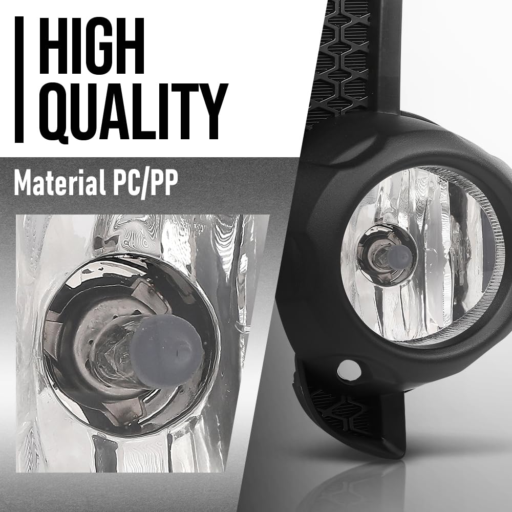 G-PLUS Fog Lights & Lamps Bezel Trim Surround Covers Compatible with Toyota 4Runner TRD/ SR5 2014 2015 2016 2017 2018 2019 2020 5212735100, 5212835080, 8121012230, 8122012230, TO1038173 Black