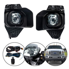 G-PLUS Fog Lights Kit for Ford F250 F350 F450 F550 Super Duty 2011-2015 Smoky Lens Close-up View