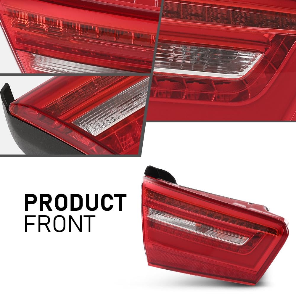 G-PLUS Inner LED Tail Lights Rear Brake Lamp Left+Right Compatible with Audi A6 C7 2012-2015,Only Fit for Saloon/Sedan Models 4GD945093, 4GD945094