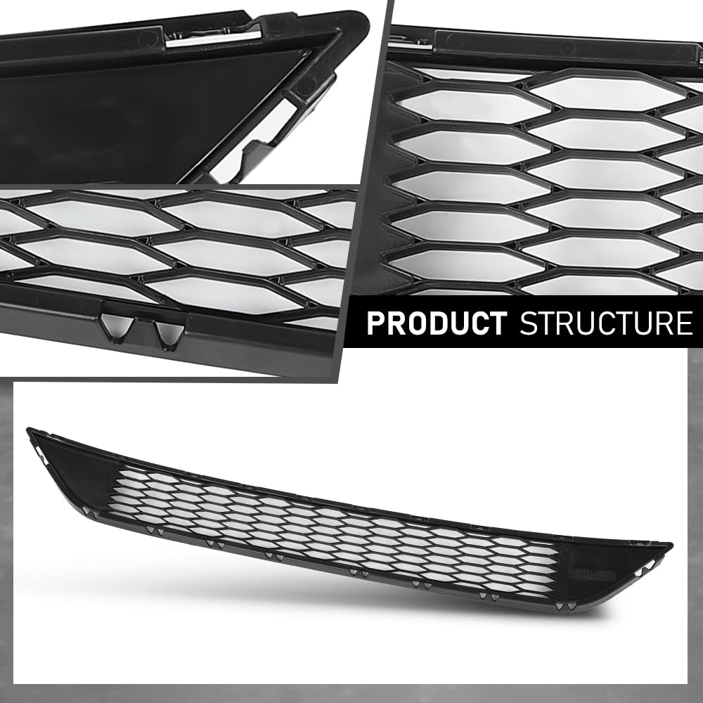 G-PLUS Front Bumper Lower Grille, Compatible with Ford Edge 2015-2018, BTPS7453MBK, FT4Z-17K945-AA
