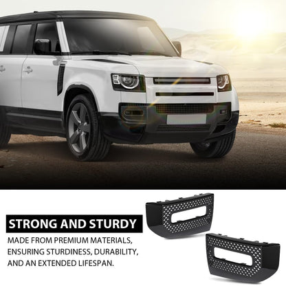 G-PLUS Front Fog Light Lamp Cover Left and Right Pair Compatible with Land Rover Defender 90 110 130 2020-2023