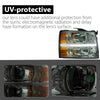 G-PLUS LED Headlights Assembly Fit Chevy Silverado 1500 2007-2013/Fit Silverado 2500 HD 3500 HD 2007-2014,Left & Right Corner Headlamps,Smoky Lens Chrome Housing Amber Reflector,faros delanteros
