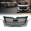 G-PLUS Bumper Grille Front Compatible with Cadillac Escalade 2021-2023 84699839 Chrome Black Plastic