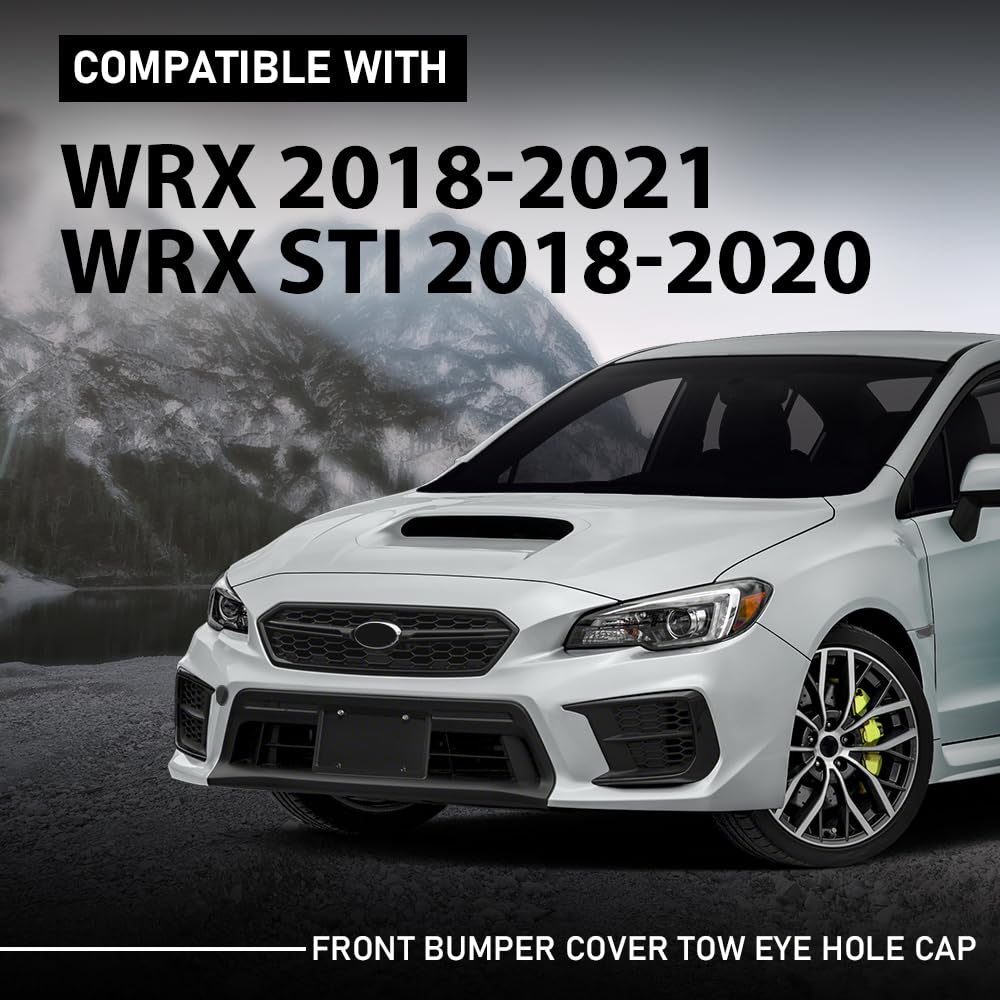 G-PLUS Front Bumper Cover Tow Eye Hole Cap, Compatible with Subaru WRX 2018-2021/ WRX STI 2018-2020, 57731VA320