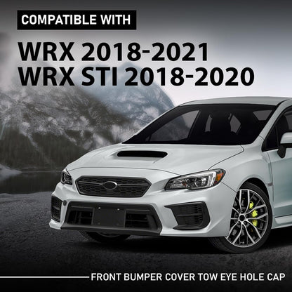 G-PLUS Front Bumper Cover Tow Eye Hole Cap, Compatible with Subaru WRX 2018-2021/ WRX STI 2018-2020, 57731VA320