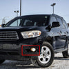 G-PLUS Front Fog Lights Assembly Compatible With 2008-2010 Toyota Highlander Clear Driving Fog Lamps W/Bulbs+Switch+Chrome Bezels Kit