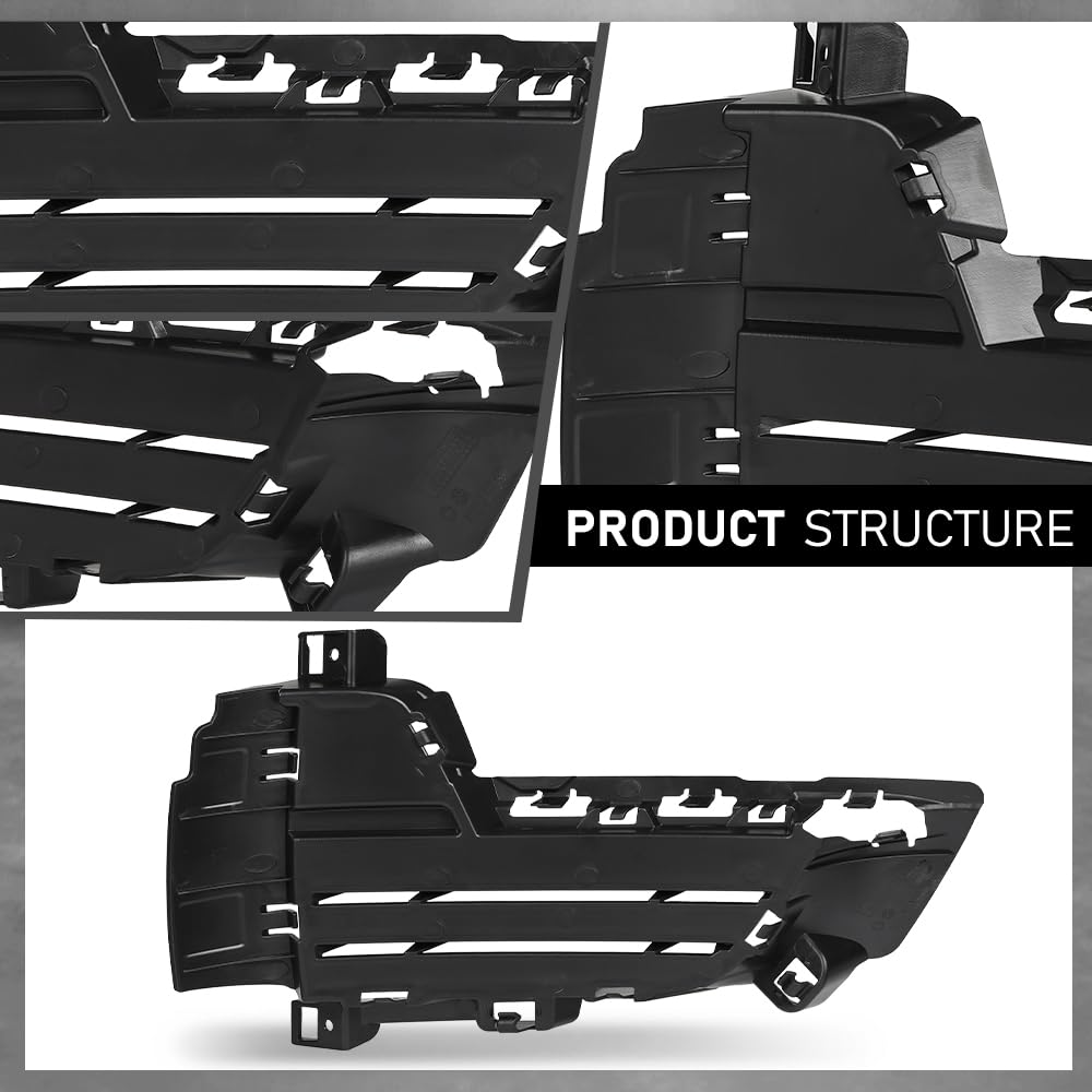 G-PLUS Front Right Bumper Lower Grille Grill, Compatible with BMW X5 F15 2014-2018, Fit Models W/o M Sport Line, Passenger Side, 51117307994, BM1039151