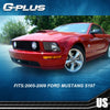 G-PLUS Front Headlight Lenses Cover Compatible with 2005-2009 Mustang,(NOT ForShelby GT500 Models),Chrome Housing A Pair Left & Right Side (Smoky Lens)