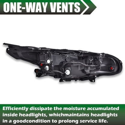 G-PLUS Headlights Assembly, Compatible with 2020-2021 Nissan Sentra Bumper Headlamps, Clear Lens Black Housing Amber Reflector,faros delanteros
