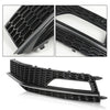 G-PLUS Front Bumper Fog Light Grilles Cover Trim Honeycomb Black with Black Ring Compatible with Audi A5 S-line/S5 2013-2017/Only Fit for S-Line Bumpers, NOT for Standard Bumpers 8T0807681M 8T0807682M
