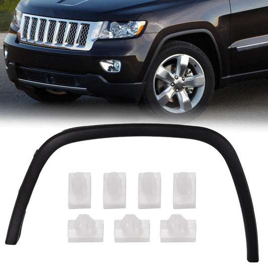 G-PLUS Front Right Passenger Side Fender Trim, Compatible with Jeep Grand Cherokee 2011-2016, Black Plastic Wheel Opening Molding Trim 1pc Fender Flare ‎1MP39RXFAE, CH1290106