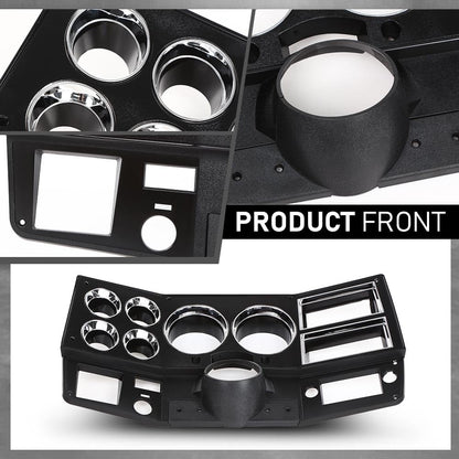G-PLUS Truck Dash Bezel Panel with A/C Wiper Switch Hole Lower Cover Compatible with Chevy GMC Truck Blazer Suburban 1981-1983 Black 14023004