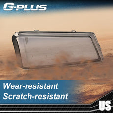 G-PLUS Headlight Lens Cover 2PCS for Chevy Silverado 2003-2006 Smoky Lens Additional Angle