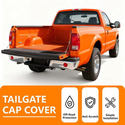 G-PLUS Tailgate Upper Protector Moulding Trim Compatible for 1999-2007 Ford F250 F350 F450 Super Duty Models only Tailgate Upper Moulding Cap Protector Spoiler Black 62.5" Length