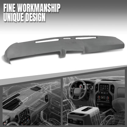 G-PLUS Dashboard Dash Cover Compatible with Ford F100 F150 F250 F350 Bronco 1980 1981 1982 1983 1984 1985 1986, Light Gray