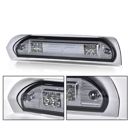 G-PLUS LED Third Brake Light Compatible With 02-09 Dodge RAM, 3RD LED Bar Brake/Cargo Light,Type X (Smoky lens Chrome Housing Amber Reflector)