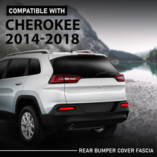 G-PLUS Rear Bumper Cover Fascia Compatible with Jeep Cherokee 2014-2018 Front View
