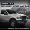 G-PLUS Cluster Radio Dash Trim Bezel Panel w/Hole Compatible with Ford F250 F350 Super Duty 1999-2004 Brown