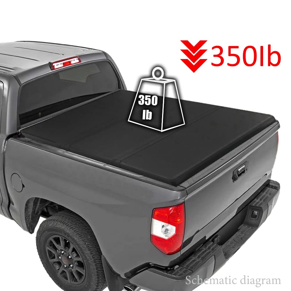G-PLUS T3 Tri-Fold Hard Lock 5.5Ft Truck Tonneau Cover Compatible with 2014-2021 Toyota Tundra | 5'5" Extra Short Bed Lock