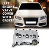 G-PLUS Left Engine Valve Cover w/Gasket Compatible with Audi A4 2005-2008/ Fit Audi A6 2005-2011 06E103471G, V104953, 0360037 Silver