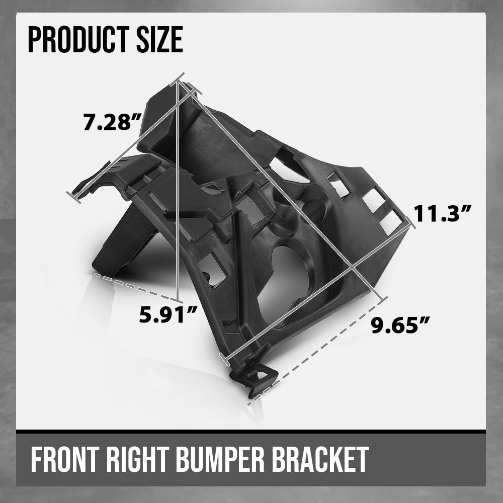 G-PLUS Front Right Bumper Bracket Mount Support Compatible with Volvo XC60 2018 2019 2020 2021 31425174 Black